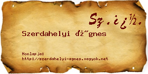Szerdahelyi Ágnes névjegykártya