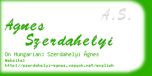 agnes szerdahelyi business card